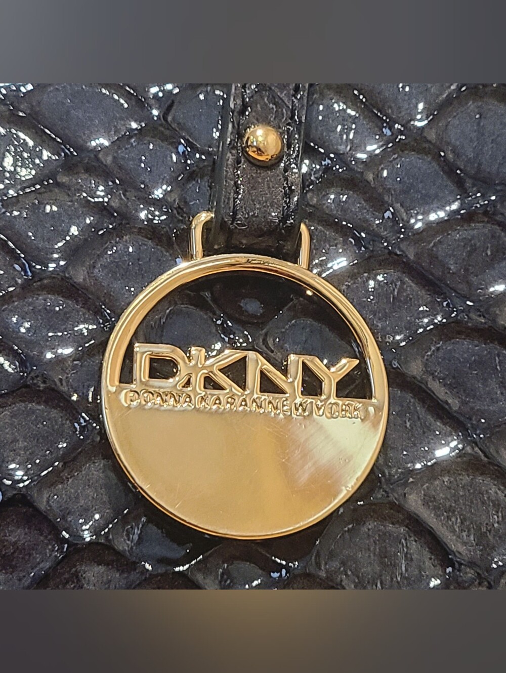 Rare DKNY 100% Genuine Crocodile Leather Large Satchel - Picture 3 of 15